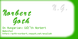 norbert goth business card